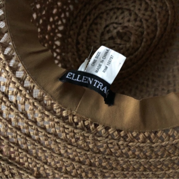 Ellen Tracy Women’s Wide Brim Straw Hat One Size - Picture 6 of 7